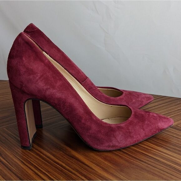 NAPOLEONI suede heels in burgundy color size 37 @S7 - Picture 10 of 13